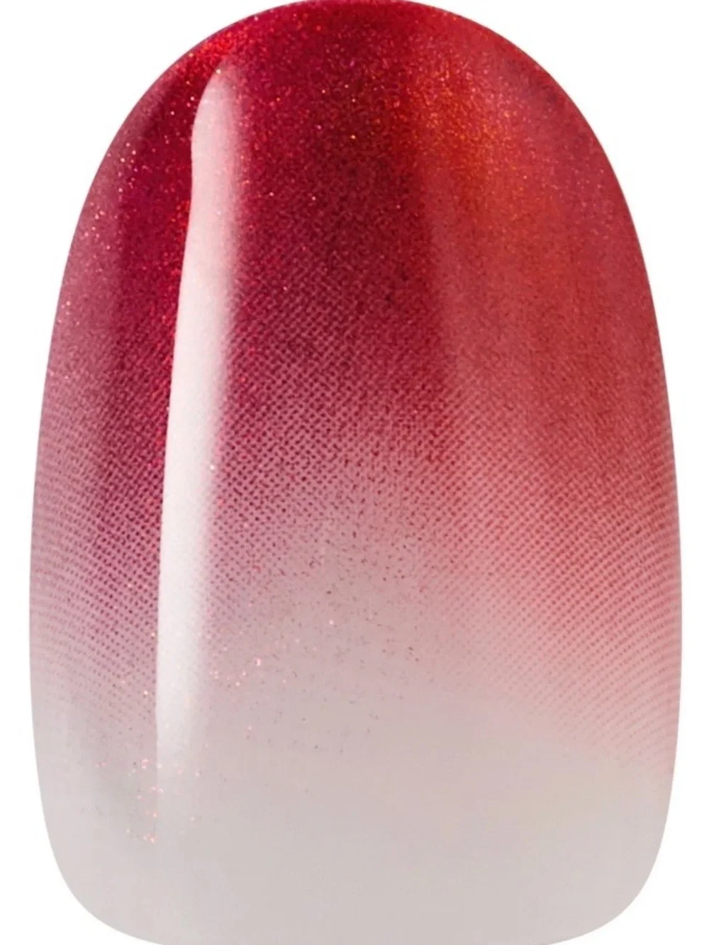 KISS Mystical Moment Press-On Nails Heartbeats Red Ombre Shimmer 28ct New